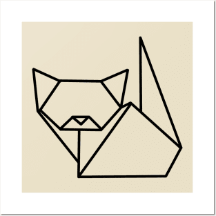 Origami Cat Posters and Art